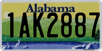 AL license plate 1AK2887