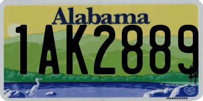 AL license plate 1AK2889