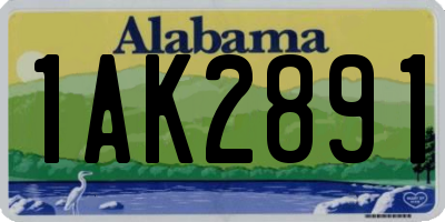 AL license plate 1AK2891