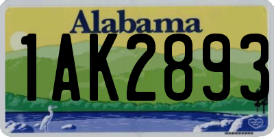 AL license plate 1AK2893