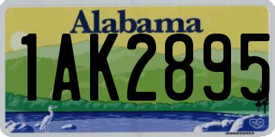 AL license plate 1AK2895