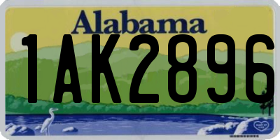 AL license plate 1AK2896