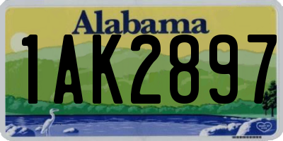 AL license plate 1AK2897