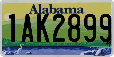AL license plate 1AK2899