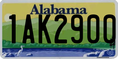 AL license plate 1AK2900