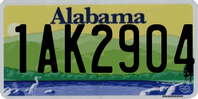 AL license plate 1AK2904