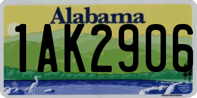 AL license plate 1AK2906