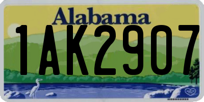 AL license plate 1AK2907