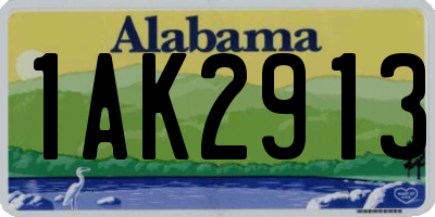 AL license plate 1AK2913