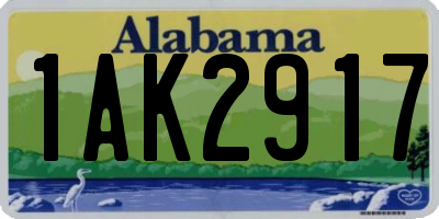 AL license plate 1AK2917