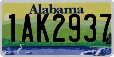 AL license plate 1AK2937