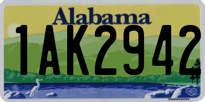 AL license plate 1AK2942