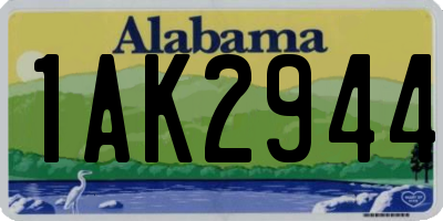 AL license plate 1AK2944