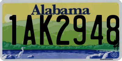 AL license plate 1AK2948