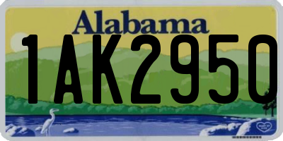 AL license plate 1AK2950