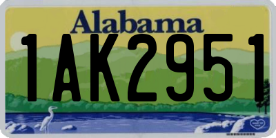 AL license plate 1AK2951