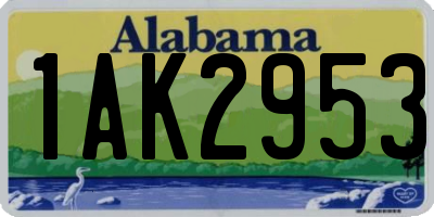 AL license plate 1AK2953