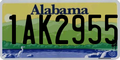 AL license plate 1AK2955