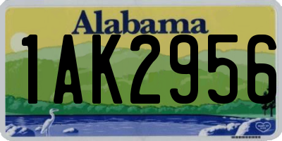 AL license plate 1AK2956