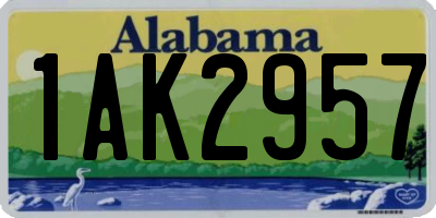 AL license plate 1AK2957