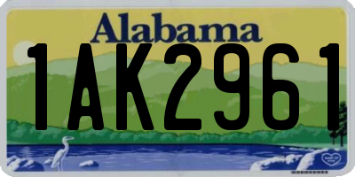 AL license plate 1AK2961