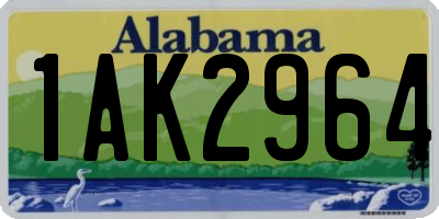 AL license plate 1AK2964