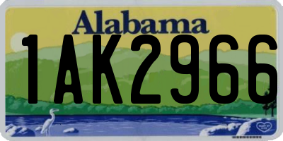 AL license plate 1AK2966