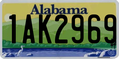 AL license plate 1AK2969