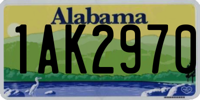 AL license plate 1AK2970