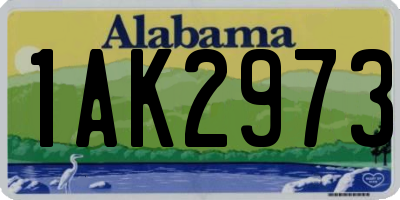 AL license plate 1AK2973