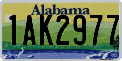 AL license plate 1AK2977