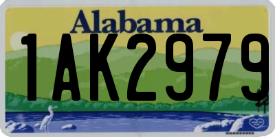 AL license plate 1AK2979