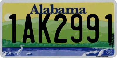 AL license plate 1AK2991