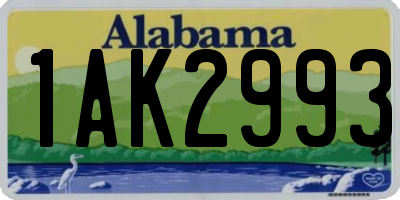 AL license plate 1AK2993