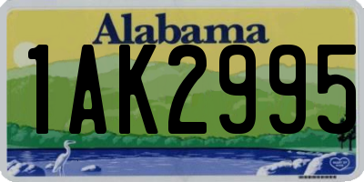 AL license plate 1AK2995