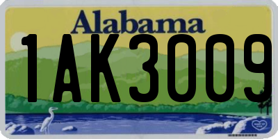 AL license plate 1AK3009