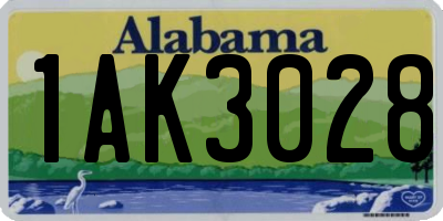 AL license plate 1AK3028