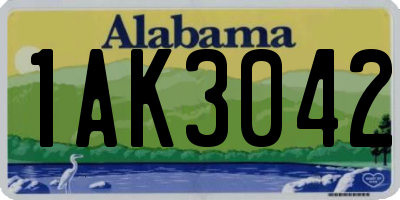 AL license plate 1AK3042