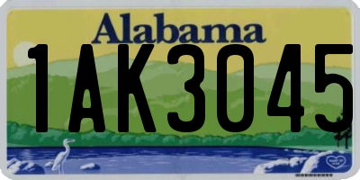 AL license plate 1AK3045