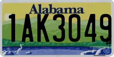 AL license plate 1AK3049