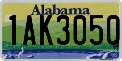 AL license plate 1AK3050