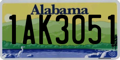 AL license plate 1AK3051