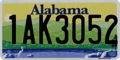AL license plate 1AK3052