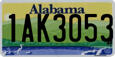 AL license plate 1AK3053