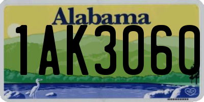 AL license plate 1AK3060