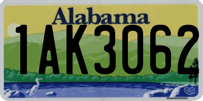 AL license plate 1AK3062