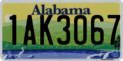 AL license plate 1AK3067