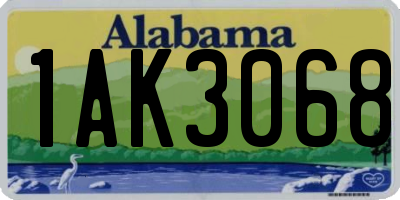AL license plate 1AK3068