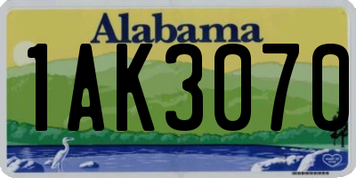 AL license plate 1AK3070