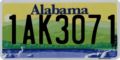 AL license plate 1AK3071